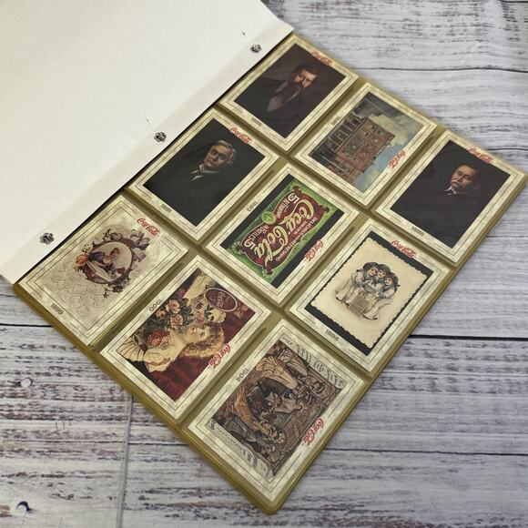 COCA COLA 1993 Series 1 Base Trading Card Set and 8 POGS 1-100 in Binder - Picture 1 of 16